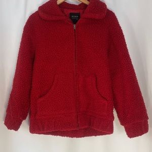 Cotton on Red Sherpa jacket
